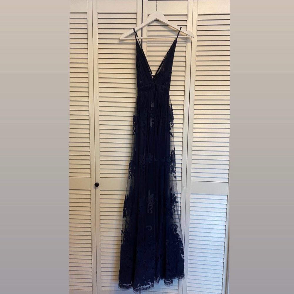 Lace Overlay Maxi Dress